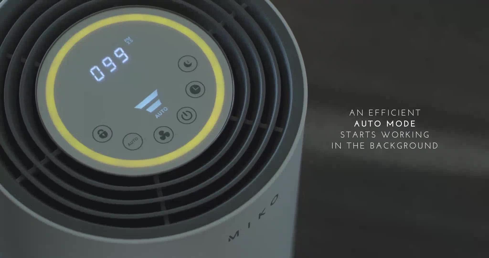 Miko Air Purifier For Home with Air Quality Indicator // Ibuki-M